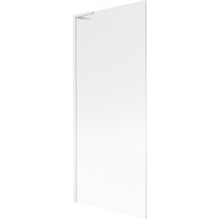 Paravan de baie Mexen Next L 1-bucată 80 x 150 cm, cu dungi, alb - 895-080-000-03-09-20