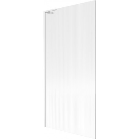 Paravan cadă Mexen Next L cu 1 canat 90 x 150 cm, dungi, alb - 895-090-000-03-09-20