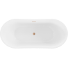 Mexen Montana cadă freestanding 180 x 90 cm, alb/negru, evacuare cu bronzat - 52011809075-65
