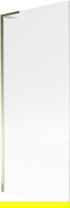 Mexen Next L fürdőkádparaván 1-szárnyú 80 x 150 cm, csíkos, arany - 895-080-000-03-09-50