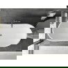 Mexen Montana cadă freestanding 180 x 90 cm, alb/negru, scurgere gun metal - 52011809075-95
