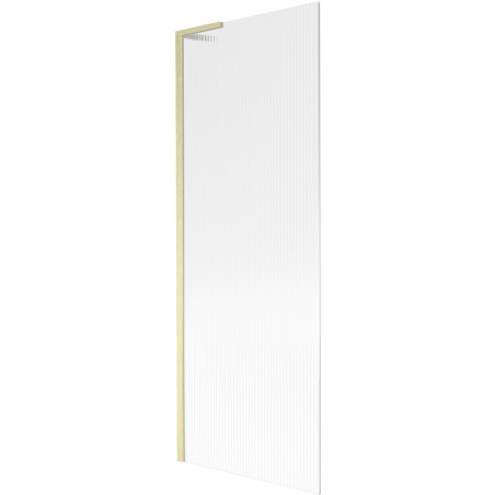 Mexen Next L fürdőkád paraván, 1-szárnyú, 70 x 150 cm, csíkos, arany matt - 895-070-000-03-09-55