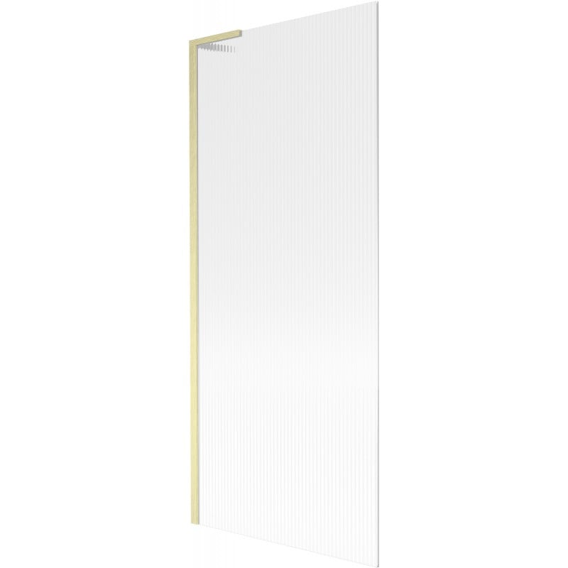 Mexen Next L paravan de baie cu un singur panou 80 x 150 cm, dungi, auriu periat - 895-080-000-03-09-55