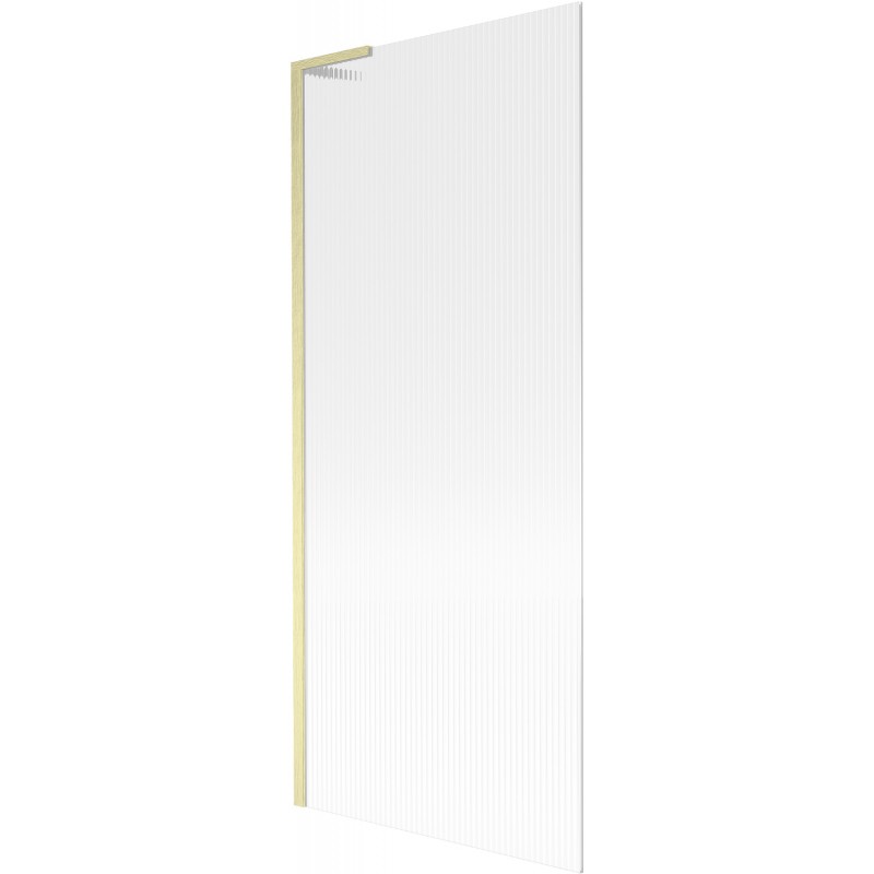 Mexen Next L paravan de cadă 1-canat 80 x 150 cm, dungi, auriu periat - 895-080-000-03-09-55