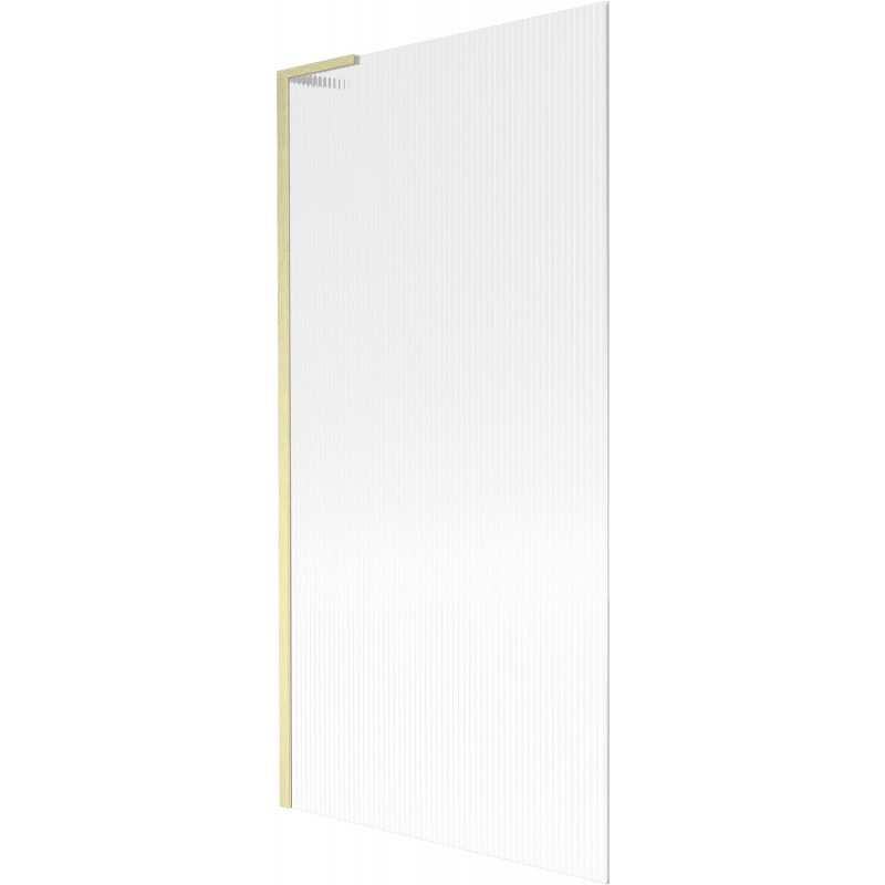 Mexen Next L paravan de baie 1-aripat 90 x 150 cm, dungi, auriu periat - 895-090-000-03-09-55