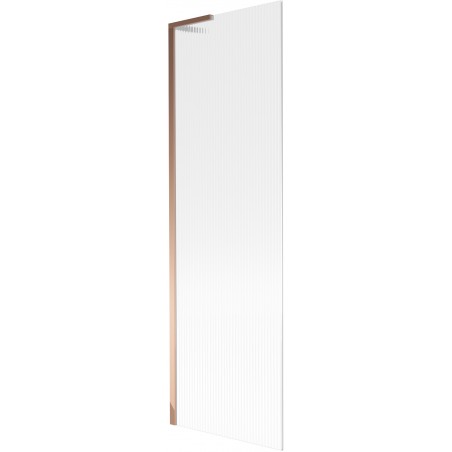 Mexen Next L paravan de baie cu 1 panou 60 x 150 cm, dungi, aur roz - 895-060-000-03-09-60