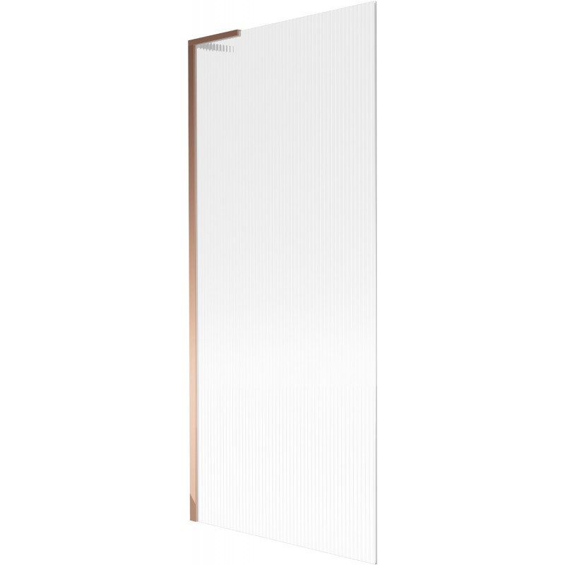 Mexen Next L paravan de cadă 1-panou 80 x 150 cm, dungi, aur roz - 895-080-000-03-09-60