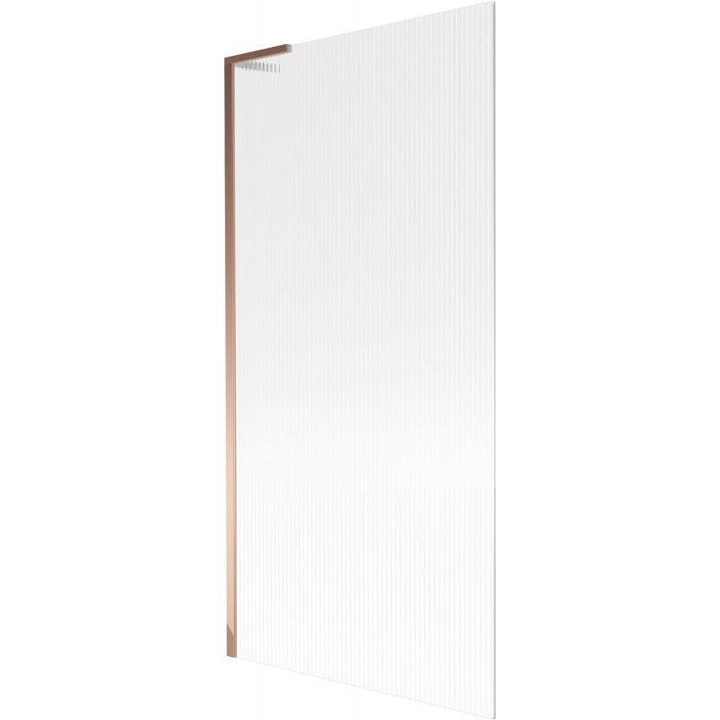 Mexen Next L panou pentru cadă, 1-canată, 90 x 150 cm, dungi, aur roz - 895-090-000-03-09-60