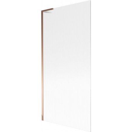 Mexen Next L paravan de baie cu un singur panou 90 x 150 cm, dungi, aur roz - 895-090-000-03-09-60
