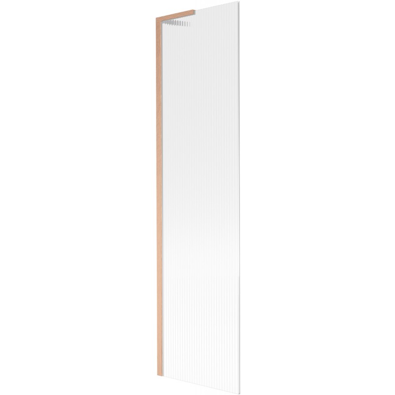Mexen Next L paravan pentru cadă, cu un singur panou, 50 x 150 cm, dungi, cupru periat - 895-050-000-03-09-65