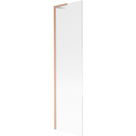 Mexen Next L kádparaván 1-szárnyú 50 x 150 cm, csíkos, csiszolt réz - 895-050-000-03-09-65