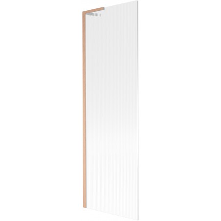 Mexen Next L paravan cadă cu 1 canat 60 x 150 cm, dungi, cupru periat - 895-060-000-03-09-65