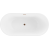 Mexen Luna cada freestanding 150 x 75 cm, alb, scurgere aur roz - 52031507500-60