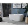 Mexen Luna cada freestanding 160 x 75 cm, alb, scurgere cu finisaj de aur periat - 52031607500-55