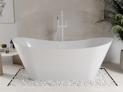 Celia Mexen cada de baie independenta 170 x 75 cm, alba, cu scurgere alba - 52331707500-20