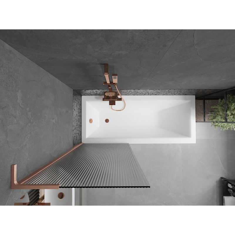 Mexen Next L paravan de baie cu 1 canat 70 x 150 cm, dungi, cupru periat - 895-070-000-03-09-65