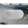 Mexen Luna cada freestanding 150 x 75 cm, alb, evacuare cu nichel periat - 52031507500-97