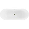 Mexen Celia cada într-o piesă liberă 170 x 75 cm, alb, evacuare aurie - 52331707500-50