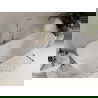 Mexen Celia cada într-o piesă liberă 170 x 75 cm, alb, evacuare aurie - 52331707500-50