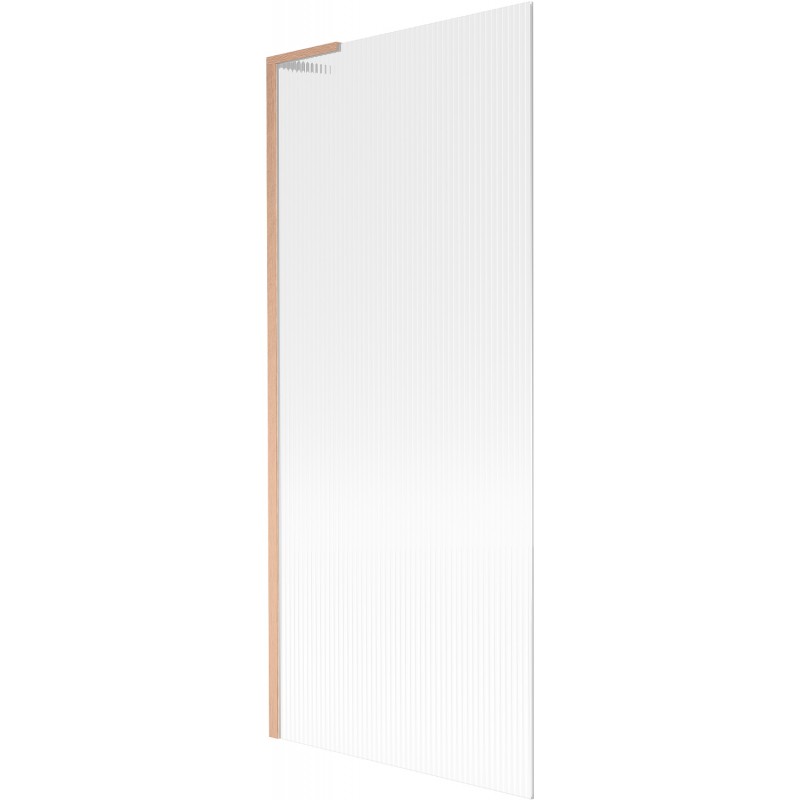 Mexen Next L paravan cadă, 1-batant, 80 x 150 cm, dungi, cupru periat - 895-080-000-03-09-65