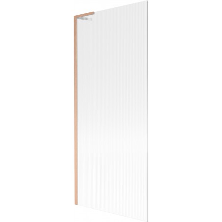 Mexen Next L paravan cadă, 1-batant, 80 x 150 cm, dungi, cupru periat - 895-080-000-03-09-65