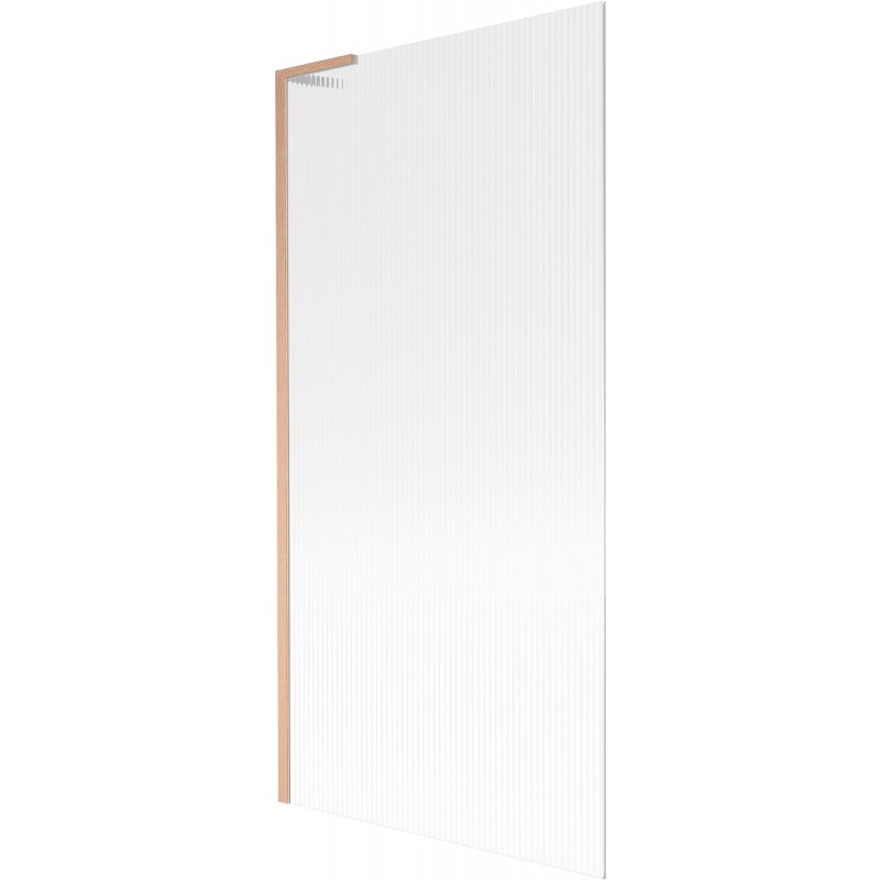 Mexen Next L paravan de cadă 1-canat 90 x 150 cm, dungi, cupru periat - 895-090-000-03-09-65