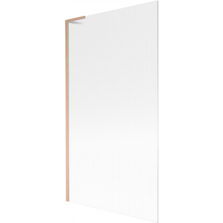 Mexen Next L paravan cadă 1-panou 100 x 150 cm, dungi, cupru periat - 895-100-000-03-09-65