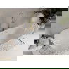 Mexen Celia cadați independent 170 x 75 cm, alb, supapă aurie periată - 52331707500-55