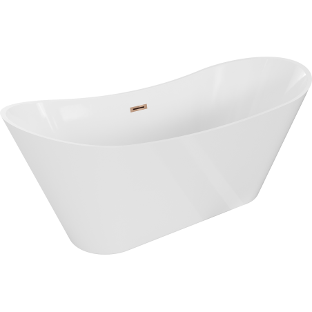 Mexen Celia cadă freestanding 170 x 75 cm, alb, supraplakă roz aurie - 52331707500-60