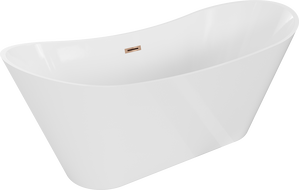 Mexen Celia cadă freestanding 170 x 75 cm, alb, supraplakă roz aurie - 52331707500-60