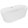 Mexen Luna cadă freestanding 180 x 80 cm, alb, preaplin crom - 52031808000-01