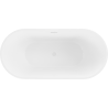 Mexen Luna cadă freestanding 180 x 80 cm, alb, preaplin alb - 52031808000-20