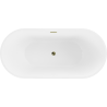 Mexen Luna cada liberă 180 x 80 cm, alb, overflow auriu - 52031808000-50