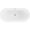 Mexen Luna cada libera 180 x 80 cm, alb, evacuare gun gray periat - 52031808000-66