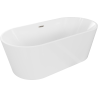 Mexen Luna cadă freestanding 170 x 80 cm, alb, deversor din nichel periat - 52031708000-97