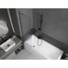 Mexen Next L paravan cadă cu 1 panou 50 x 150 cm, striații, gun gray periat - 895-050-000-03-09-66
