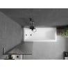 Mexen Next L paravan cadă cu 1 panou 50 x 150 cm, striații, gun gray periat - 895-050-000-03-09-66