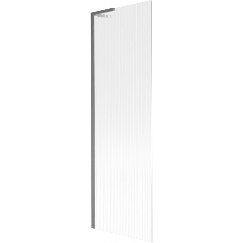 Mexen Next L paravan de cadă, 1-panou, 60 x 150 cm, dungi, gri metalizat periat - 895-060-000-03-09-66