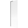 Mexen Next L paravan de cadă, 1-panou, 60 x 150 cm, dungi, gri metalizat periat - 895-060-000-03-09-66
