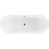 Mexen Celia cadă freestanding 170 x 75 cm, alb/negru, preaplin negru - 52331707575-70