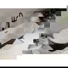 Mexen Celia szabadon álló kád 170 x 75 cm, fehér/fekete, fekete túlfolyó - 52331707575-70