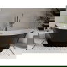 Mexen Celia cadă freestanding 170 x 75 cm, alb/negru, preaplin gun metal - 52331707575-95
