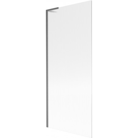 Mexen Next L paravan cadă cu 1 panou 80 x 150 cm, dungi, gri pistol periat - 895-080-000-03-09-66