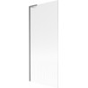 Mexen Next L paravan de baie 1-canat 80 x 150 cm, dungi, gri armă periat - 895-080-000-03-09-66