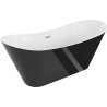 Mexen Celia szabadon álló kád 170 x 75 cm, fehér/fekete, matt nikkel lefolyó - 52331707575-97