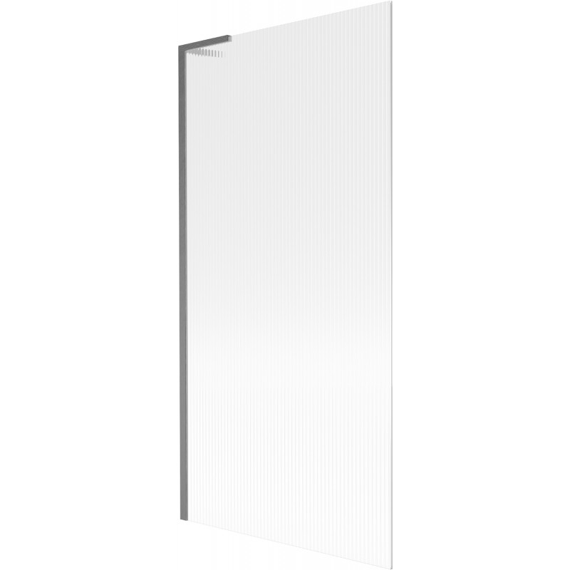 Mexen Next L fürdőkád paraván, 1 szárnyas, 90 x 150 cm, csíkos, gun szürke kefe - 895-090-000-03-09-66