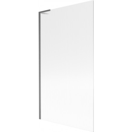 Mexen Next L kádparaván 1-szárnyas 100 x 150 cm, csíkos, szálcsiszolt pisztolyszürke - 895-100-000-03-09-66