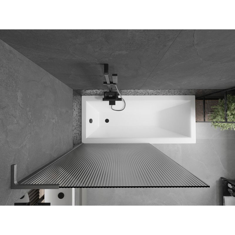 Mexen Next L paravan de baie 1-canat 100 x 150 cm, dungi, gun gray periat - 895-100-000-03-09-66