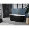 Mexen Luna cadă liberă 150 x 75 cm, alb/negru, preaplin auriu - 52031507575-50