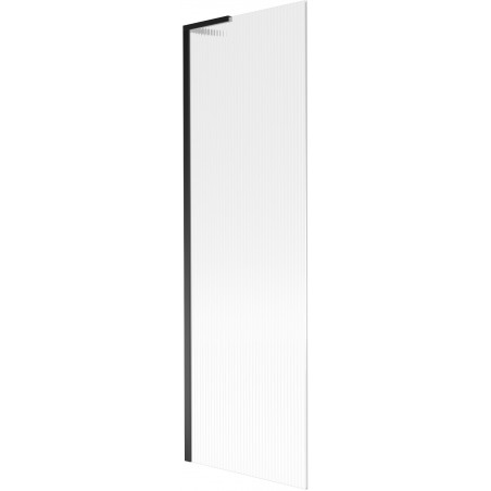 Mexen Next L paravan de cadă cu 1 panou rabatabil 60 x 150 cm, dungi, negru - 895-060-000-03-09-70